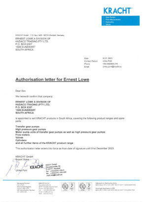 Kracht Distribution Letter