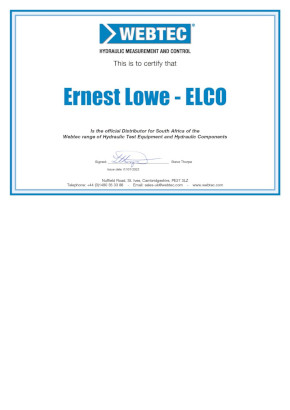 Webtec Distribution Certificate